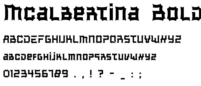 McAlbertina Bold font